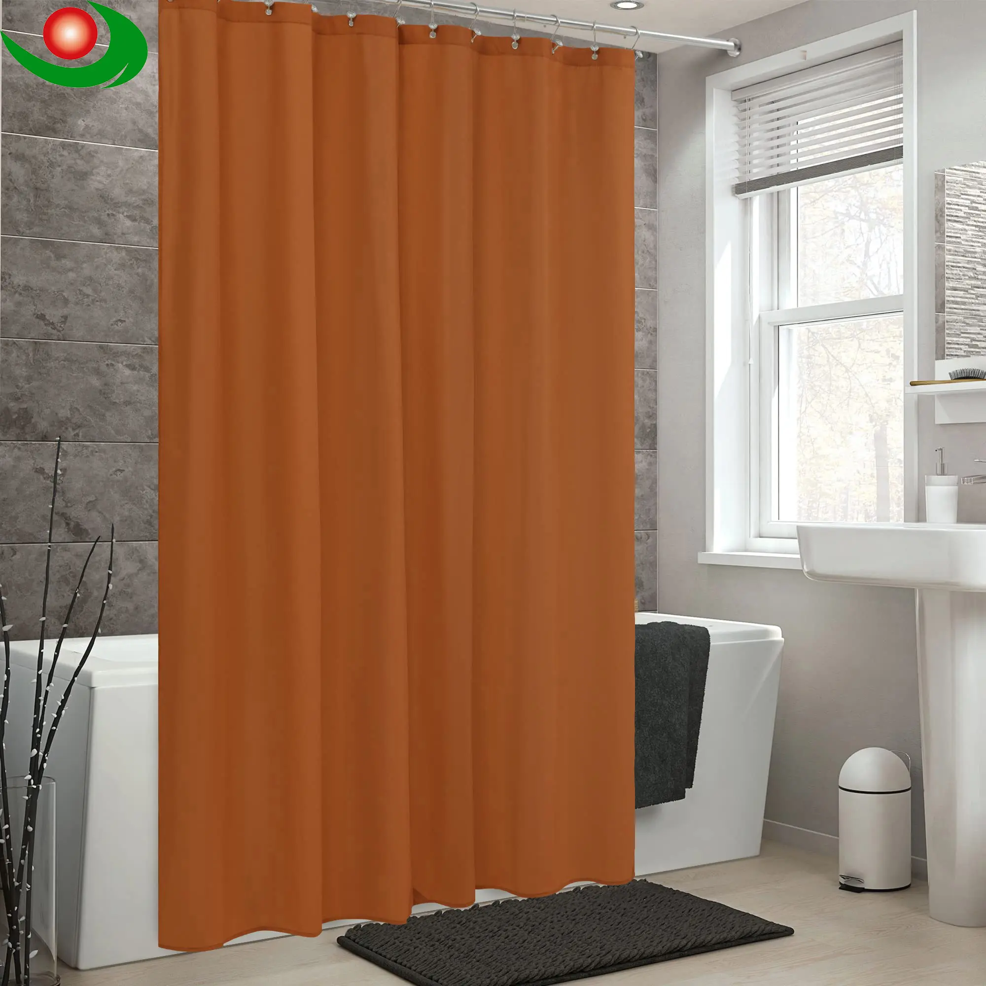Fabric shower curtain luxury bathroom curtain fashion shower curtain